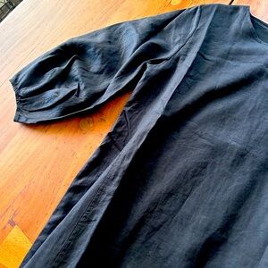 Everlane women black midi dress with 3/4 length sleeve size 8 NWT!